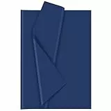 Morcheiong 60 Blatt Marineblau Seidenpapier Kunst Geschenkpapier Seidenpapier Bulk Geschenkpapier für DIY Kunsthandwerk Blumen Geburtstag Party Festival (50 x 37 cm / 20 x 14,5 Zoll)