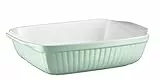 Mäser Auflaufform, Keramik Kitchen Time Grün, 33 x 24 x 8 cm