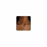 JeweBella Kette Gold Damen Wasserfest Halskette Damen Gold Kette/Herz/Kugel/Rund/Perlenkette 18K Goldkette Silberkette Dünn Choker Kette Damen Silber/Gold Schmuck Geschenke