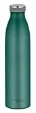 THERMOcafé by THERMOS TC BOTTLE moss green mat 0,75l, Isolierflasche aus Edelstahl, kohlensäurefest, 12h heiß 24h kalt, Auslaufsicher, für Schule, Unterwegs & Büro