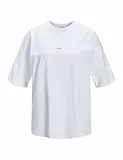 JACK & JONES Damen JJXX JXANDREA SS Loose Every Tee NOOS T-Shirt, Bright White/Print:Black Logo, L