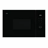 AEG OS5MG20EB Einbau-Mikrowelle, 20 l, 800 W, Grillfunktion, LED-Display, elektronische Öffnung, Schwarz mit Edelstahl-Finish, Anti-Fingerabdruck