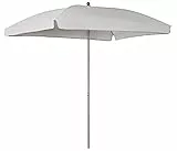 Dehner Sonnenschirm Keros, 266 x 255 x 170 cm, Stahl/Polyester, grau