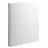 Exacompta 54388E 10er Pack Ringbücher 2 Ringe Füllhöhe 25mm, Rücken 40mm, aufgeklebtes Rückenschild, für DIN A4 Kunststoffbezug aussen und innen, weiß