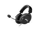 Xtrfy H2, Profi Gaming-Headset, Optimiert für esports, Extra Große Ohrkissen mit Memory-Schaumstoffpolstern, Abnehmbares Mikrofon, Geflochtenes Kabel, Schwarz