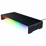Razer Monitor Stand Chroma - Aluminium Monitor Ständer mit 4-fach-USB-C Hub mit Chroma RGB (50cm x 21cm x 7,85cm, Robuste Konstruktion, 20 kg Traglast, Ergonomische Höhe) Schwarz