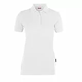 HRM Damen Heavy Performance Polo, weiß, Gr. S - Premium Polo-Shirt mit Basic Design, bis 60°C waschbar - Hochwertige & nachhaltige Damen-Oberteile - Workwear