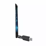 AC1300 USB WLAN Stick für pc, 1300Mbps High Gain Dualband WLAN Adapter pc with high gain Antennas, MU-MIMO WLAN Adapter PC with 5dBi Antenna, für pc Compatible with Windows 11/10/8.1/8/7
