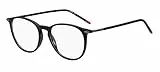 HUGO Rechteckig Azetat Brillen in Schwarz für Herren, Brille mit Sehstärke, optional mit Sonnenbrillen tönung oder Blaulichtfilter (Modell HG 1233)