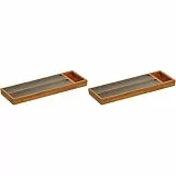 Kesper | Folienspender, Material: Bambus, Metall, Maße: 39.5 x 13 x 5.5 cm, Farbe: Braun | 58040 13 (Packung mit 2)