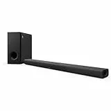 Yamaha True X BAR 50A Soundbar – Dolby Atmos Surround, Alexa Built-In, Wireless Subwoofer, Clear Voice, HDMI eARC, Bluetooth, AirPlay 2, Spotify Connect – Carbongrau