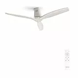 CREATE / WINDCALM M/Deckenventilator ABS Weiß mit Fernbedienung / 40W, Leise, Ø132cm, 6 Geschwindigkeiten, Timer, DC-Motor, Sommer-Winterbetrieb