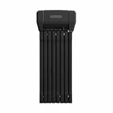 ABUS Faltschloss Bordo 6200K SH - Flexibles Fahrradschloss mit Halterung - Schlosskörper lässt Sich um 360 Grad drehen - Sicherheit Dank gehärtetem Stahl und XPlus Zylinder - 127 cm, schwarz