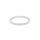 Swarovski Una Angelic Armband, Rund, Weiss, Rhodiniert