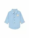 Steiff Hemd Langarm EU Größe 80 Powder Blue, Jungen-Hemd mit Kragen, Baby-Hemd, schick und bequem für feierliche Anlässe, waschmaschinenfest