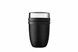 Mepal Lunchpot Ellipse – Black Edition – 500 ml praktischer Thermo-Essensbehälter, Joghurtbecher, to go Becher – Hält Speisen Lange warm oder kühl, polypropyleen, 500 + 200 ml