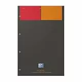 Oxford Notepad Interantional A4 Briefblock, kariert, 160 Seiten, 4fach gelocht