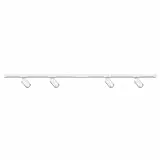 BRILONER - Schienensystem Rail Starterset, 4x GU10 Spots schwenkbar, erweiterbar, Lichtschienensystem Decke, Strahler Schiene, Deckenlampe, Deckenleuchte, Spotlight, 1,5 m, Weiß