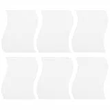 BESPORTBLE 6pcs Welle Spiegel Oberfläche Wall Decor abnehmbare 3D Spiegel Moderne Aufkleber DIY Wandbild Home Decor- Größe S (Silber) Dekoration