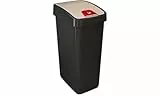 keeeper Premium Abfallbehälter mit Flip-Deckel, Soft Touch, 45 l, Magne, Graphit-Grau