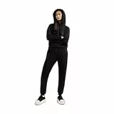 Armani Exchange Damen Icon Project Shiny Logo Hooded Sweatshirt Schwarz L, Schwarz, 42