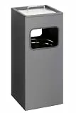 Durable Papierkorb Metall mit Ascher, entnehmbarer Inneneimer und Ascher, eckig, anthrazit, 333158