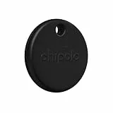Chipolo POP Schlüsselfinder - Farbenfroher, kompatibler und lauter Bluetooth-Tracker mit Lass Dein Handy klingeln, kompatibel mit Apple Wo ist oder Google Mein Gerät Finden - Schwarz