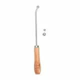 SPYMINNPOO Horn-Dellen-Roller-Werkzeug, Legierungsmaterial, Langlebiges Kleines Horn-Reparaturwerkzeug mit Stabilem Griff, für Trompete, Posaune, Saxophon, Blechblasinstrumente (Holzgriff)