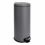 SVITA T30 Mülleimer Grau Treteimer Abfalleimer 30 Liter inkl. Inneneimer rund Küchen-Hilfe