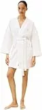 Tommy Hilfiger Damen Bademantel Gift Quilted Robe Kurz, Elfenbein (Ivory), S