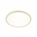 BRILONER - LED Bad Deckenleuchte mit Backlight, IP44 LED Badezimmerlampe, 18 Watt, 2400 Lumen, Lampe, Küchenlampe, Flurlampe, ultraflach, neutralweiße Lichtfarbe, 290x35 mm (DxH), Weiß