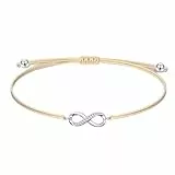 NINAWISH Armband Damen Silber - Freundschaftsarmband, Lebensbaum Kette, Erstkommunion Geschenke für Mädchen
