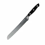 Nirosta Brotmesser Trinity 34 cm – Hochwertiger Edelstahl – Gezahnte Klinge in Profi-Qualität für Brot, Gebäck & Co – Handgeschärfter Taper-Klingenschliff – Schwerer Griff mit Fingerschutz