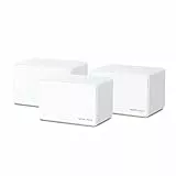 Mercusys Halo H3000X Mesh-WLAN-Set (3er-Pack), Wi-Fi 6 AX3000 Dualband-Router & Repeater, 3 × Gigabit-Anschlüsse pro Einheit, MU-MIMO, WPA3, Kindersicherung, empfohlen für Häuser mit 3–5 Schlafzimmern