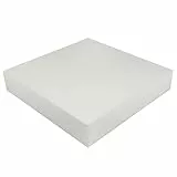 MCE-Commerce A3996081 Styropor 25x25cm, Höhe 5cm, Torten Dummy Quadratisch, weiß, 25x25x5cm