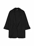 VERO MODA CURVE Damen Vmcjesmilo 3/4 WVN Ga Noos Cur Blazer, Schwarz, 50 EU