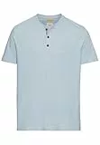 camel active Herren Kurzarm Henley aus Organic Cotton Blau, Menswear-XL