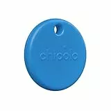 Chipolo POP Schlüsselfinder – Farbenfroher, kompatibler und lauter Bluetooth-Tracker mit Ruf Dein Handy an & Außer-Reichweite-Warnungen, kompatibel mit Apple Find My oder Find Hub von Google - Blau