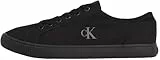 Calvin Klein Herren Vulcanized Sneaker Canvas Low Top, Schwarz (Triple Black), 41