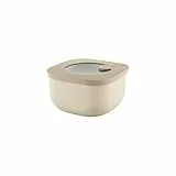 Guzzini - Kitchen Active Design, STORE&MORE Dicht schließende Dosen für Kühlschrank/Gefrierschrank/Mikrowelle, Niedrig (S) - Lehm, 12,2 x 12,2 x h6,8 cm | 450 cc - 17070079