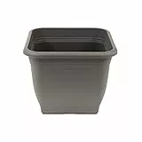 greemotion Pflanzkübel Pia Anthrazit-Grau - Blumentopf 58x58cm - 76,5L Blumenkübel eckig - Übertopf UV-beständiger Kunststoff - Pflanztopf frostsicher - Pflanzgefäß mit Bodenlöchern - Pflanzen-Zubehör