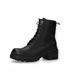Dockers by Gerli Damen Erwachsene Schnür-Stiefeletten 51KA303 Weite normal Reißverschluss Polyurethan (PU) schwarz (100) 41 EU