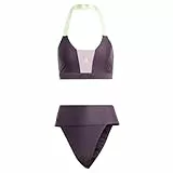 adidas Damen Sportswear Colorblock Bikini Badeanzug, Aurora Black/Preloved Fig, XL