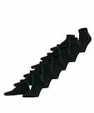FALKE Herren Sneakersocken Happy Multipack M Sn Baumwolle kurz einfarbig 6 Paar, Schwarz Black 3000, 43-46