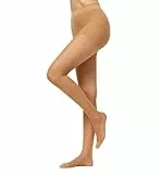 Nur Die Goodbye Laufmaschen 20 DEN Strumpfhose verhindert Laufmaschen transparente Fein-Strumpfhose matte Optik Damen, amber, M