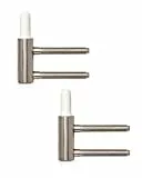 Gedotec Einbohrband Variant-Rahmenteil V 3400 WF für Drehtüren | Stahl vernickelt | Anschlag DIN links & rechts | Tragkraft 40 kg | 2 Stück - Türbander für Zimmertüren - Innentüren an Holz-Zargen
