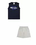 Champion Jungen Legacy Boy-Graphic Sleeveless Crewneck Set, Blau (BS501), 13-14 Years