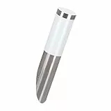 EGLO LED Außen-Wandlampe Helsinki, 1 flammige Außenleuchte, Wandleuchte aus Edelstahl in Silber und Kunststoff in Weiß, E27 Fassung, IP44