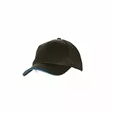 Colour by Chef Works BCCT-BLU-0 coole Baseballkappe in schwarz mit blauer Ziernaht, Einheitsgröße, aus Cool-Vent-Stoff