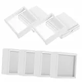 WATIIFUFU 6-teiliges Schmuckkästchen Mit Edelstein-präsentation Schmuck-organizer-box Schreibtisch-aufbewahrung Display-box Deckel-design Weiß 5 X 5 Cm